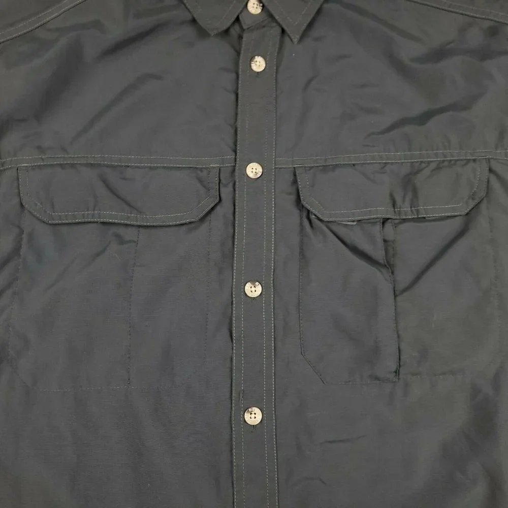 REI UPF 50+ Gray Check Coolplus Long Sleeve Hiking Fishing Outdoor Shirt - Picture 5 of 11
